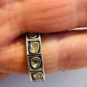 rose cut diamond band